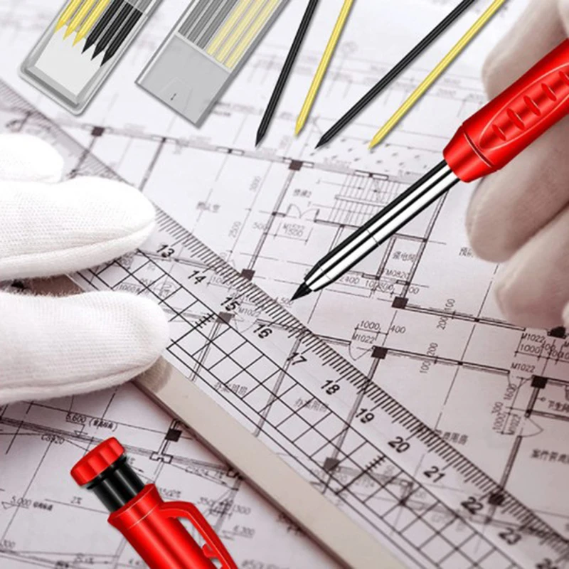 

Solid Carpenter Pencil for Construction Mechanical Pencil for Woodworking