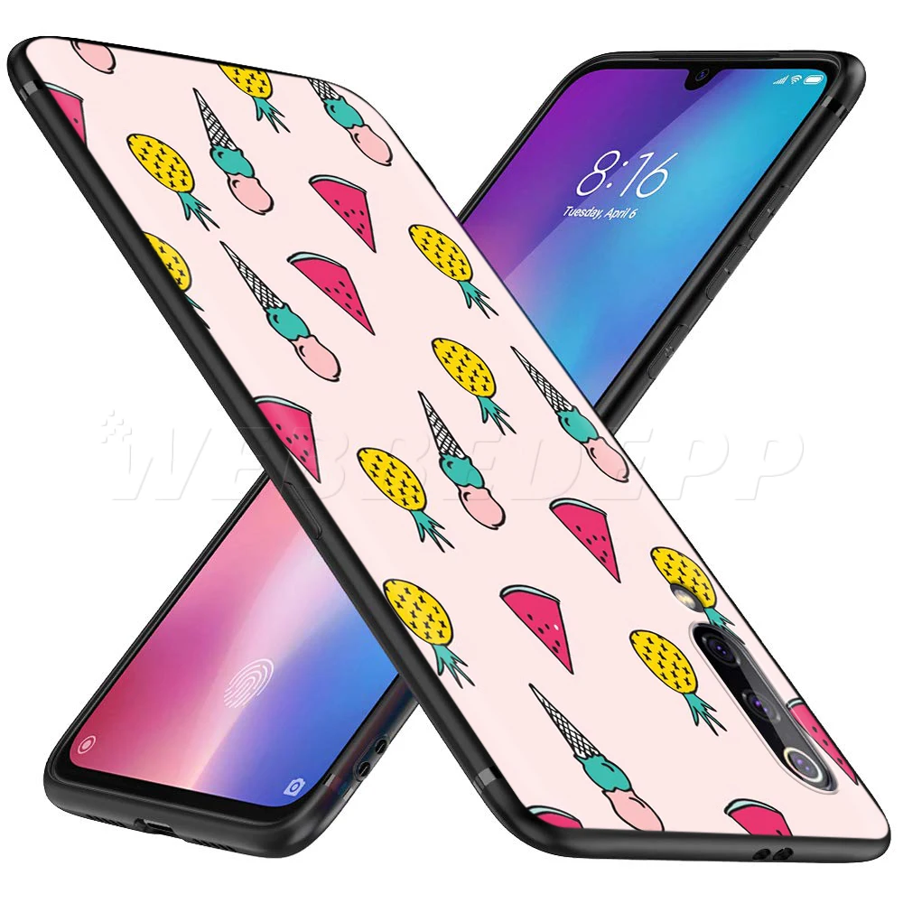 Webbedepp Летний чехол с ананасом арбузом бананом для Xiaomi MI 3 6 8 9 A1 A2 A3 8A 6X 9T CC9 CC9E Lite SE Pro
