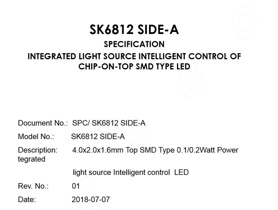 1500 шт. SK6812 4020 сторона WS2812B IC в светодиодный чип боковое освещение SMD 4020 RGB для полосы дисплей экран 5 В индивидуально адресуемый