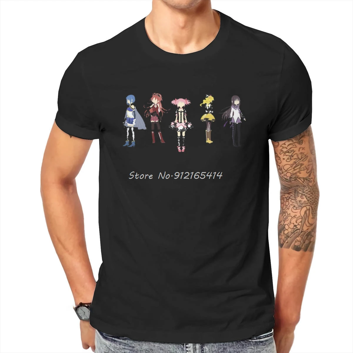 

Kawaii Puella Magi Madoka Magica Japanese Anime T Shirt Classic Punk Big Size O-neck TShirt Big Sales Harajuku Men's Clothes