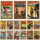 Металлическая жестяная вывеска для кафе, паба, бара, настенное украшение, потертый шик винтажная табличка, домашний декор, Постер с героями военных действий YL019