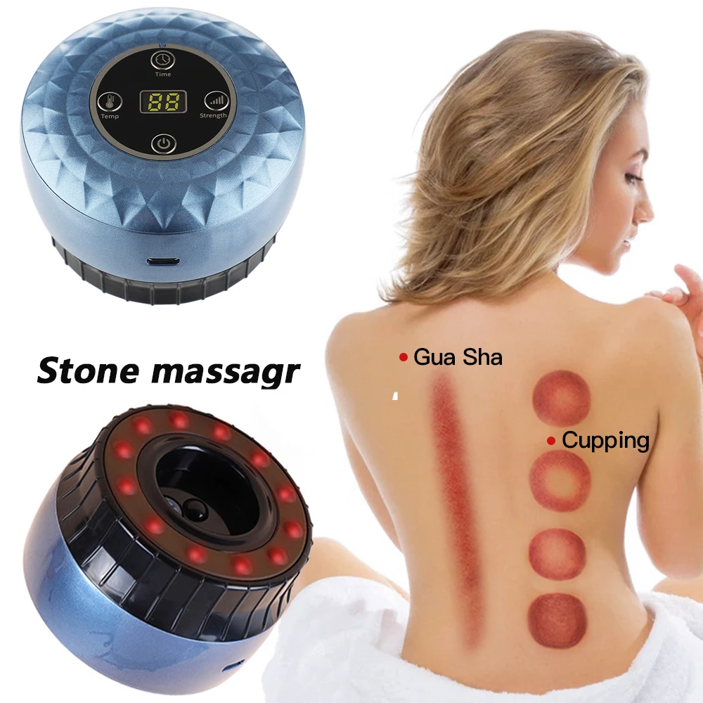 

Electric Gua Sha Scraping Cupping Massager Heating Therapy Physiotherapy Meridian Dredging Body Cup Vacuum Suction Instrument