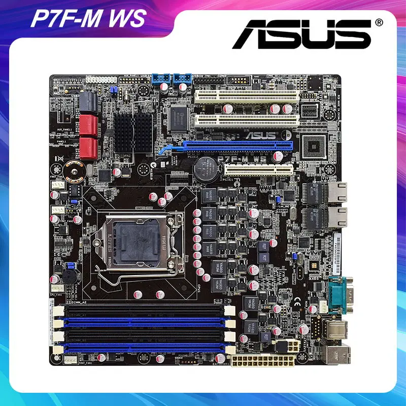 Материнская плата ASUS P7F-M WS 1156 материнская DDR3 с поддержкой памяти Core i7 i5 i3