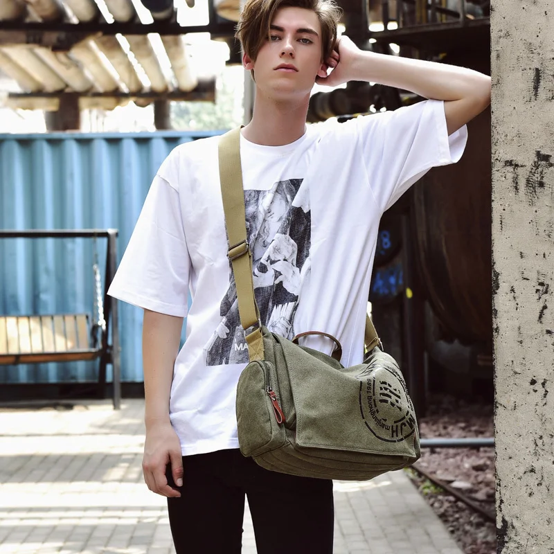 

2021New Men's Fashion Canvas Shoulder Bags Business Travel Crossbody Bags Men Messenger Bags Briefcase Men Handbag Tote