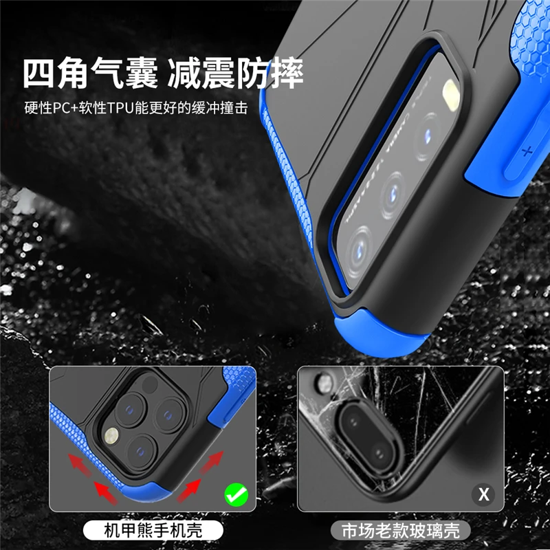 For Vivo Y30 Standard Case Cover Magnetic Ring Holder Stand Heavy Duty Shockproof Armor Phone Bumper Case For Vivo Y30 Standard