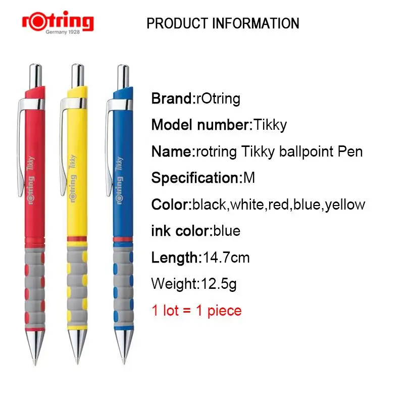 Шариковые ручки Rotring Tikky пластиковый держатель для ручек с синими чернилами