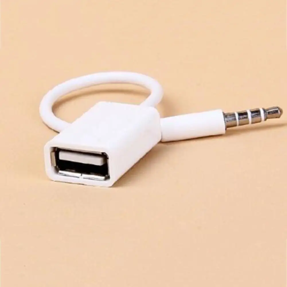 3 5 мм штекер AUX аудио разъем к USB 2 0 Женский кабель конвертер шнур Автомобильный MP3