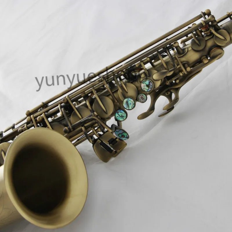 Профессиональный античный альт саксофон свернутый Note отверстие Eb Sax High F # с