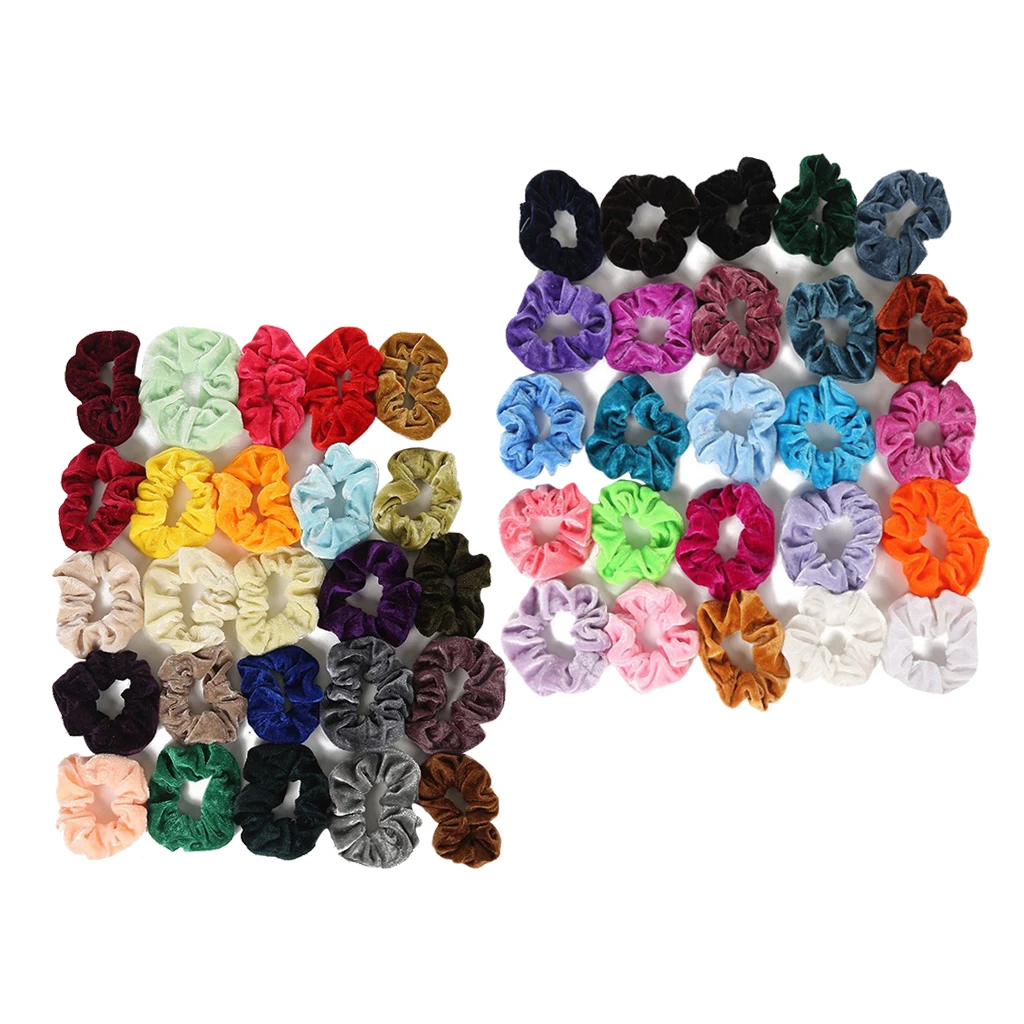 50 шт./упаковка бархатные эластичные повязки для волос| |