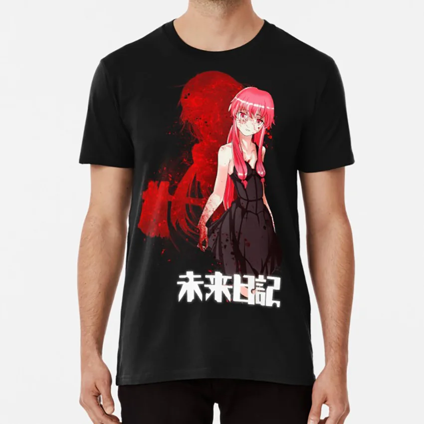 

Футболка Mirai Nikki Yuno кровь аниме Gasai Nikki Mirai Amano Waifu
