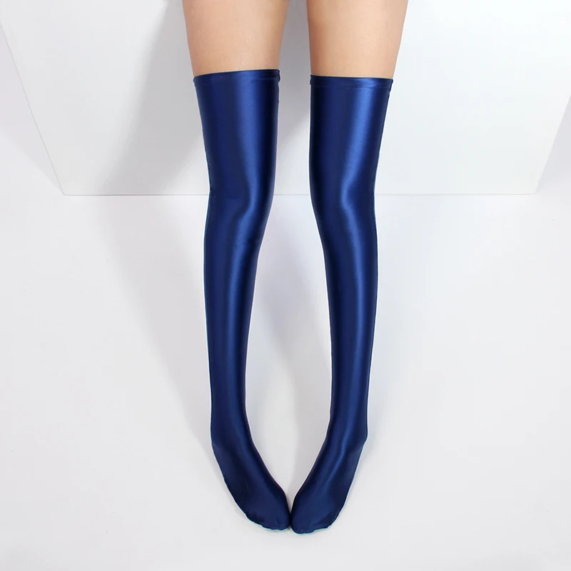 XCKNY new color solid color high gloss silky elastic stockings children's two-dimensional thin women's knee length stockings