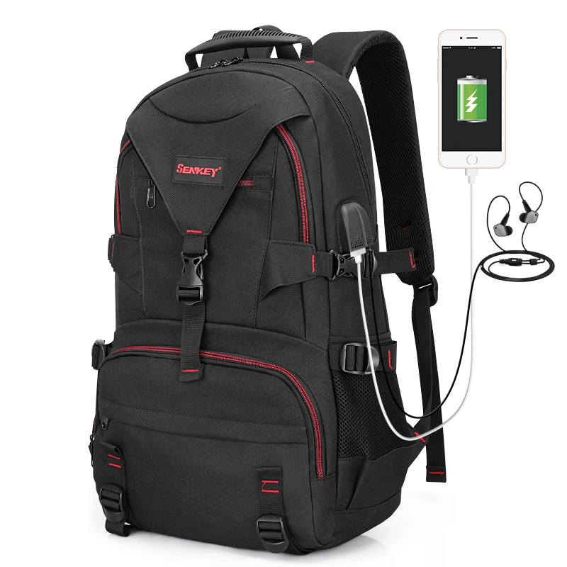 

SenkeyStyle Backpacks for Men High Quality Oxford Travel Bag Waterproof High Capacity 2021 Fashion Male Backpacking USB Charging