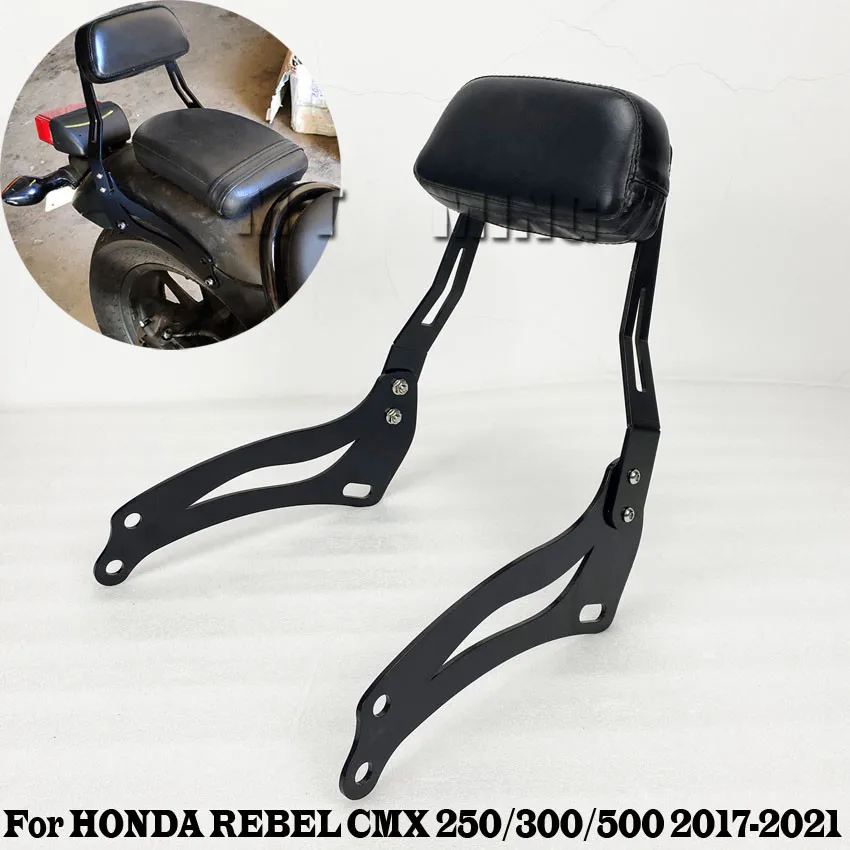 

For Honda Rebel CMX300 CMX500 CMX 300 500 2017-2021 Motorcycle Luggage Rack Carrier Rear Passenger Detachable Sissy Bar Backrest