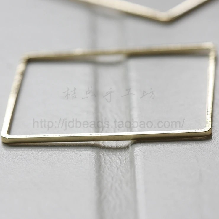 Твердое Латунное квадратное пустое кольцо 40 мм (3606C)|Ювелирная фурнитура и