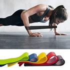 Резиновая лента, эластичная фитнес-резинка, 5 уровней нагрузки для упражнений, йоги, фитнеса, спортзала, растяжки