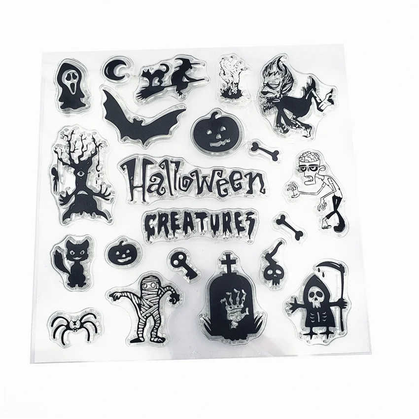 Горячая Распродажа прозрачные штампы для Хэллоуина/Силиконовые пломбы