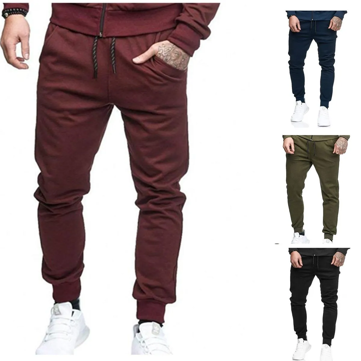 

Mens Cargo Jogger Pants Hip Hop Sport Pants Fashion Slim Fit Sweatpants for Men Pencil Trousers