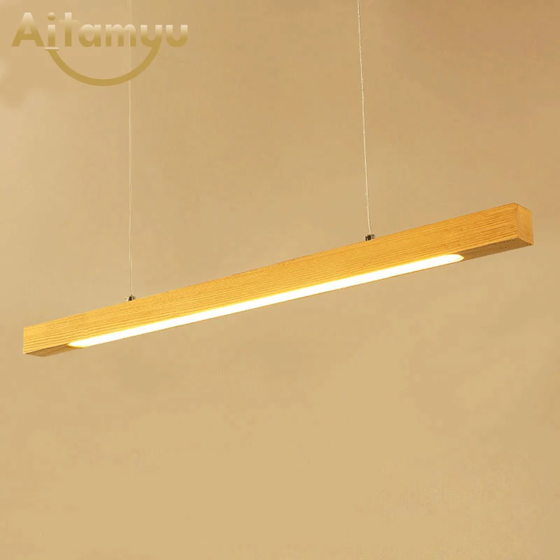 Деревянные подвесные светильники с деревянной рамой для столовой регулируемая