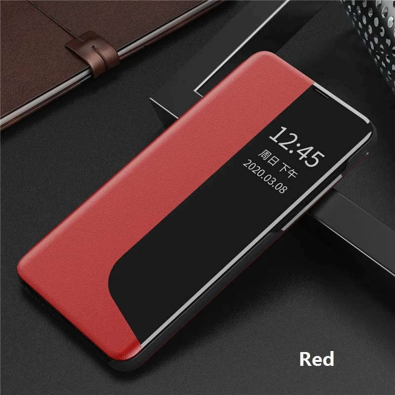 smart window case for huawei p40 pro p20 p30 pro phone case flip leather cover for huawei mate 20 pro case p30pro p40pro case free global shipping