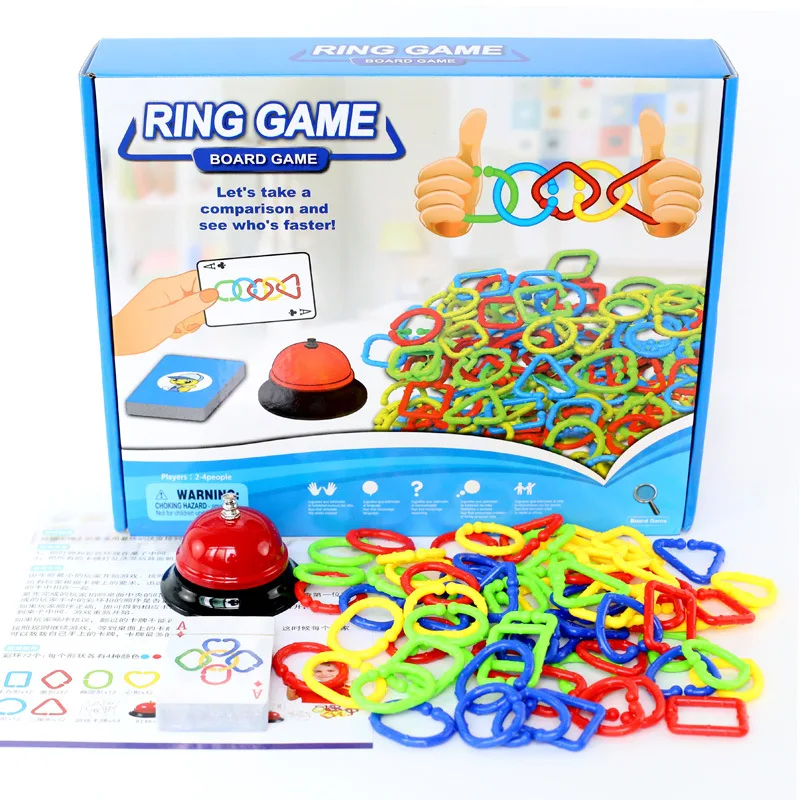 Игра с кольцом цветные формы познание детская настольная игра мозговая реакция