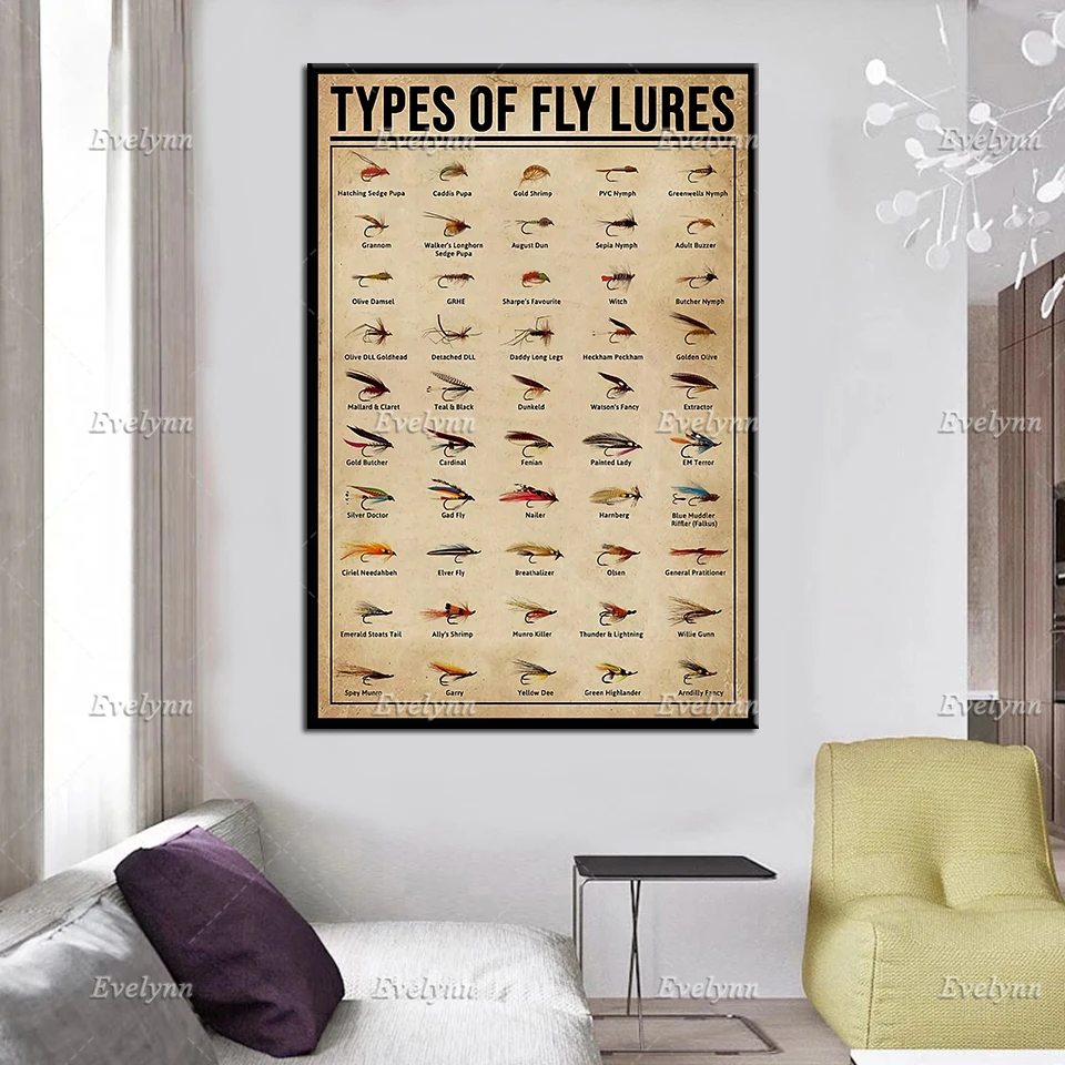 Холст для ловли нахлыстом плакат принты холст настенное искусство Подарок на