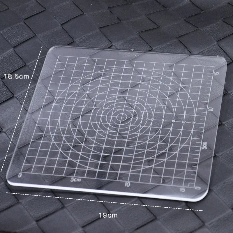 Прозрачный акриловый шаблон 1 шт. квадратный штамп коврик для полимерной глины