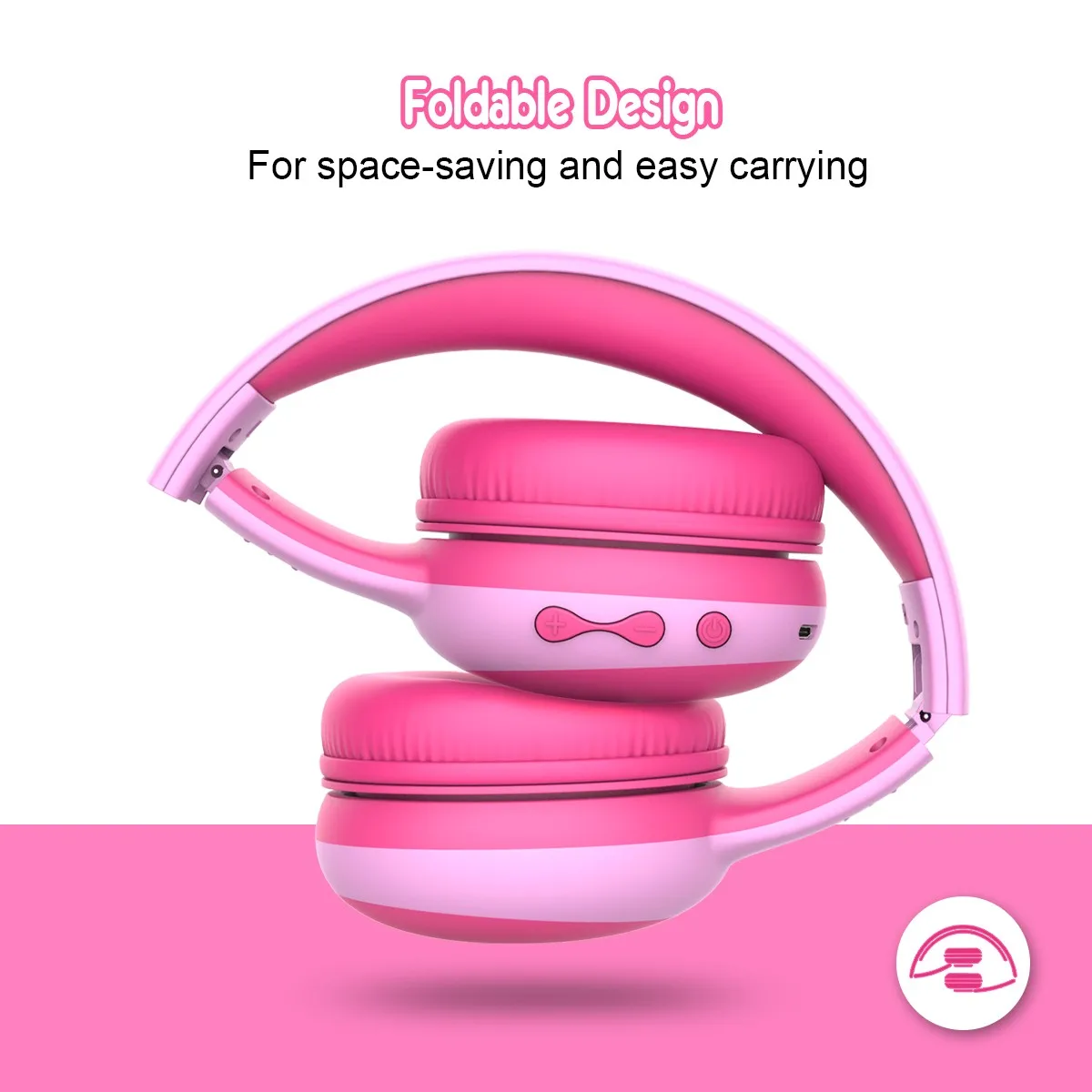 Bluetooth-наушники E61 Gorsun детские 85 дБ зеленый | Электроника