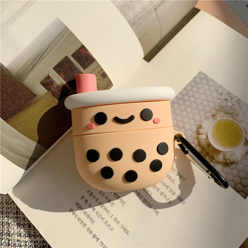 Силиконовый чехол Boba Tea для Apple Airpods 3/2/1 наушников Pro s Air Pod 3D | Электроника