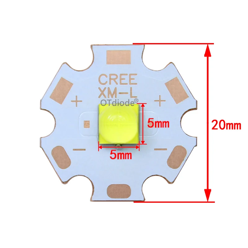 Newset 3V Cree XHP50.2 1A Cold White 6500-7000K 2nd generation LED Bead Diode Lamp Version 6A with 20mm 16mm DTP Copper MCPCB | Лампы и