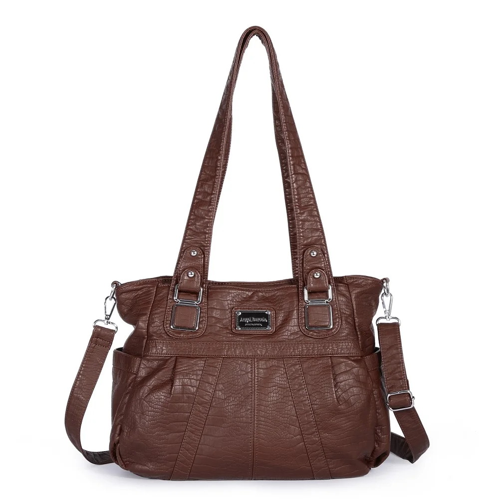 

Экологичная женская сумка-хобо из искусственной кожи с принтом крокодиловой кожи, Вместительная женская сумка через плечо, модная сумка-то...