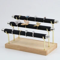 wooden jewelry display stand ring holder t bar display bracelets anklets jewelry display stand packaging jewelry tool
