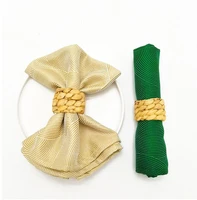 16pcs natural material straw corn husk napkin holder water hyacinth grass napkin buckle napkin ring wedding table decoration