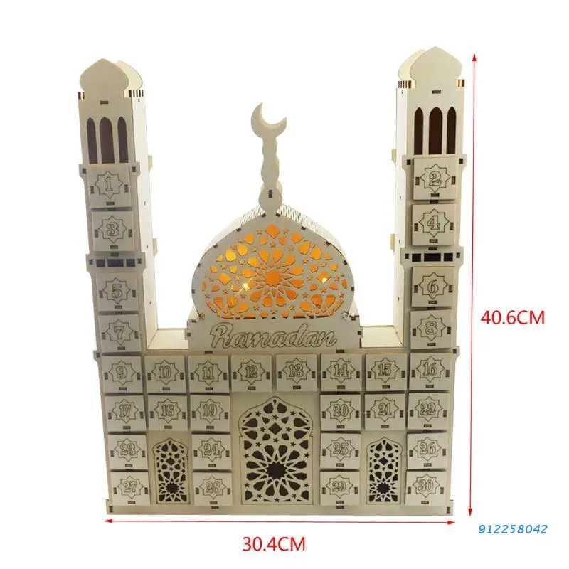

Ramadan Countdown Calendar DIY Wood Eid Mubarak Ornament Wooden Drawer Home Party Decoration Ramadan Decoration Eid Al Adha