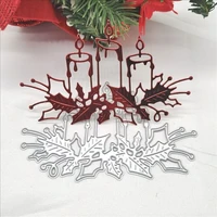 candle christmas cutting dies stencils for decoration hollow cutter big shot punching stencils embossing card making supplies