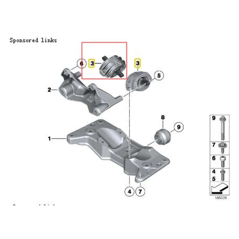 Подушка коробки передач для BMW F10 F11 F01 F02 523i 528i 530i 730i 22326775916 коробка подвеска
