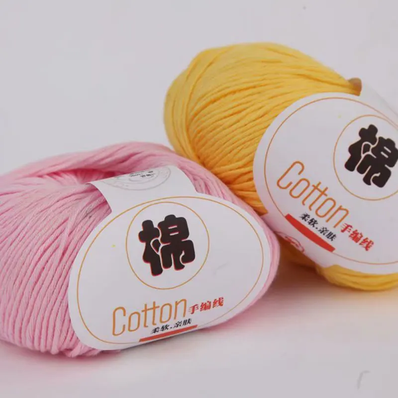 

1 Roll Cotton Thread Soft Comfortable Baby Hand Knitting Colorful Eco-dyed Crochet Needlework Multicolor Fashion Crude Yarn
