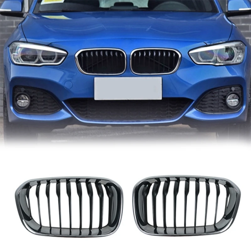 

Car Left & Right Front Bumper Kidney Grille For-BMW 1-Series F20 LCI 118I 120I 15-17