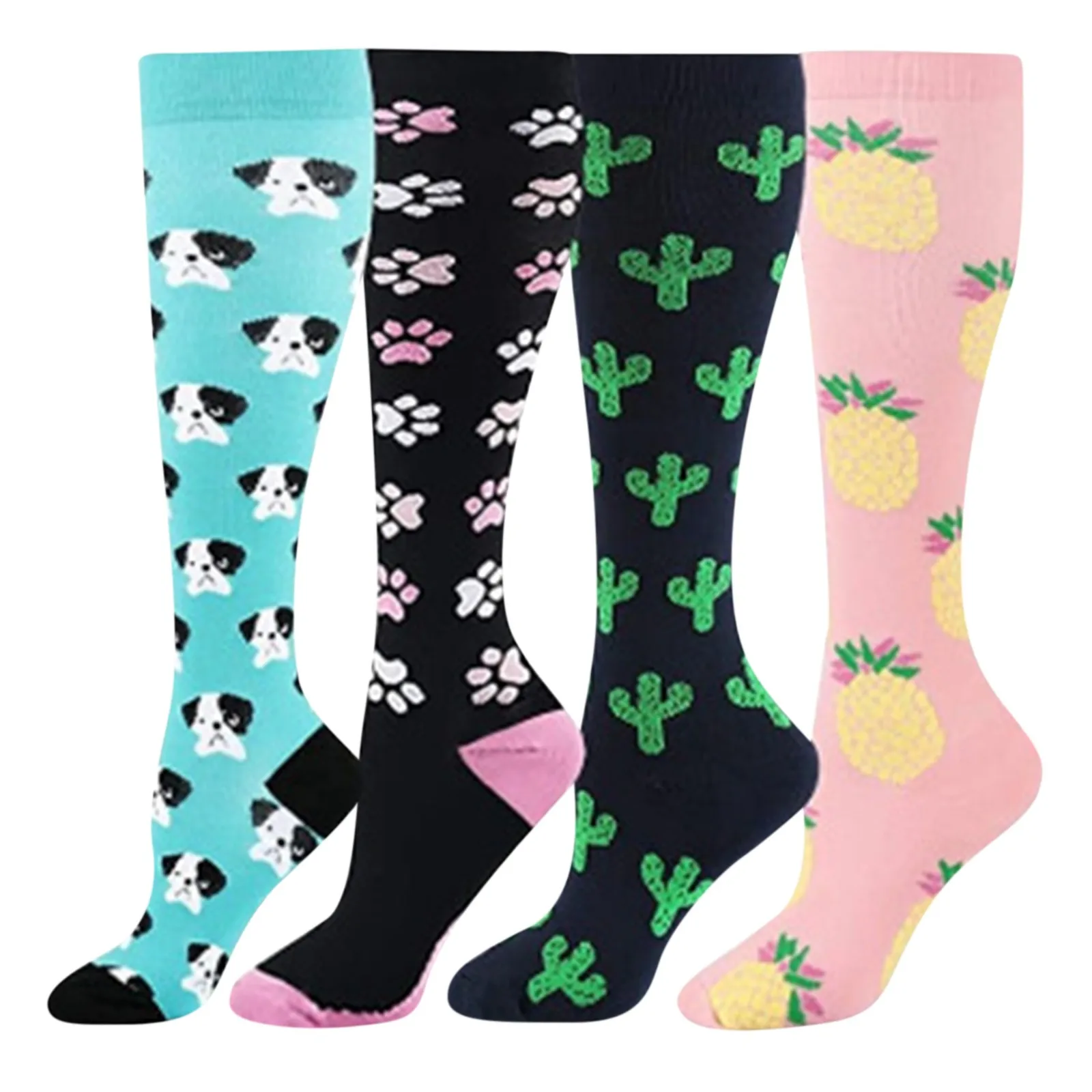 

Compressie Pairs Unisex Sports 4 Brede Socks Socks Kalf Socks