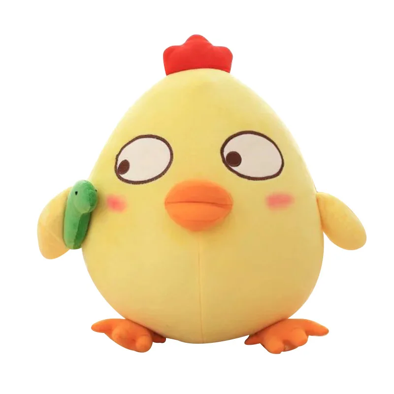 Cute cartoon stuffed animal cotton pillow creative Rooster year mascot plush chicken toy doll | Игрушки и хобби
