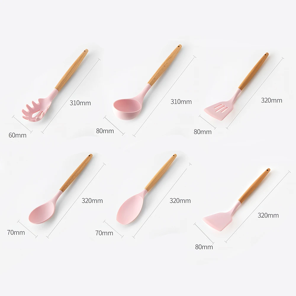 11Pcs Kitchen Utensils Set Silicone Tools Spoon Turner Tongs Spatula Cooking Ware | Дом и сад