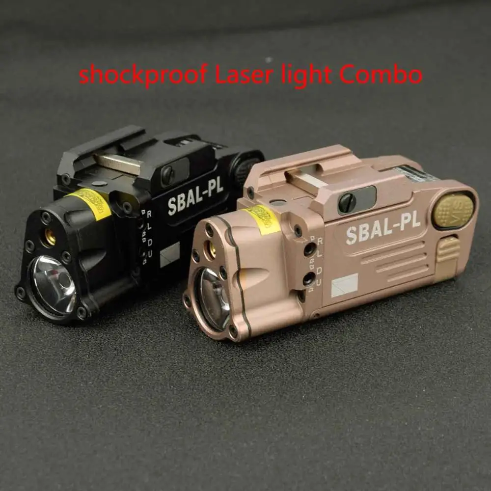 Tactical SBAL-PL Laser Light Combo Weapon Light White Illuminator Red Aiming Laser Flashlight For Pistol Constant &Strobe output