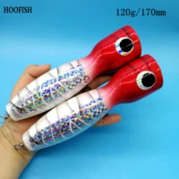 hoofish 2pcslot big mouse wood popper lure 120g100g70g topwater gt surface trolling lures deep sea popper fishing bait