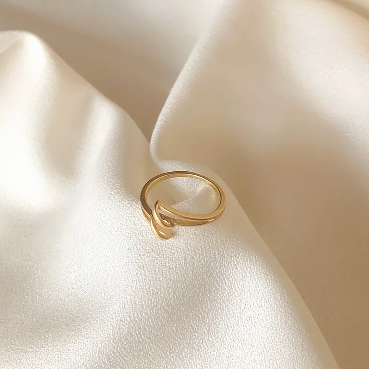 Новинка 2019 корейский дизайн шикарное простое металлическое кольцо с волной