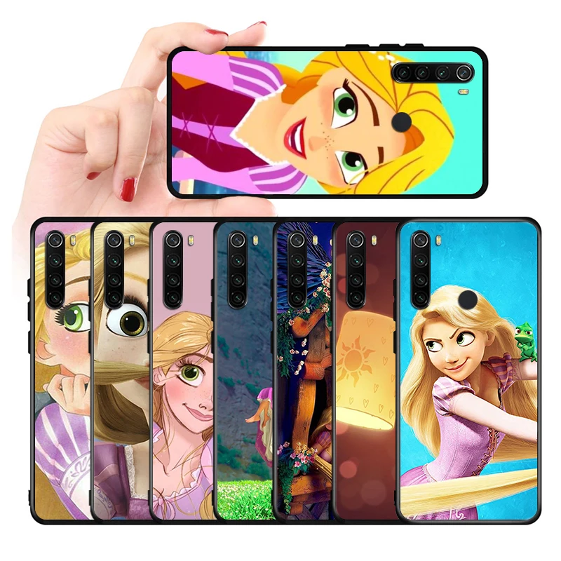 

Tangled Rapunzel For Xiaomi Redmi Note 10S 10 9 9S 9T 8T 8 7 6 5 Pro Max 5A 4X 4 5G Soft Silicone Black Phone Case