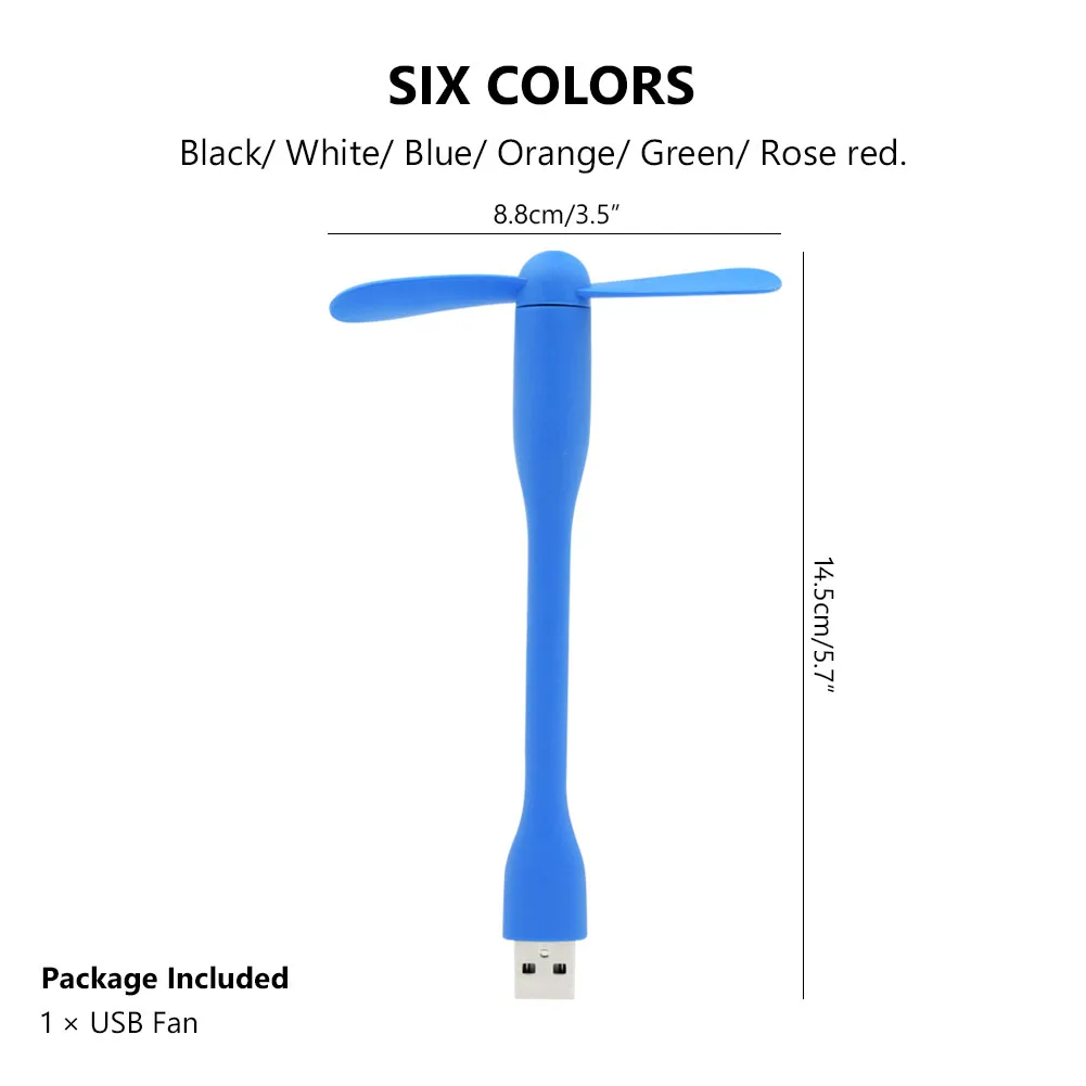 Портативный мини-вентилятор с USB 2 0 6 цветов