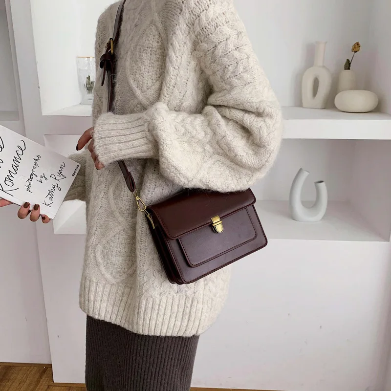 Осенняя и зимняя текстурированная сумка женская в иностранном стиле новая