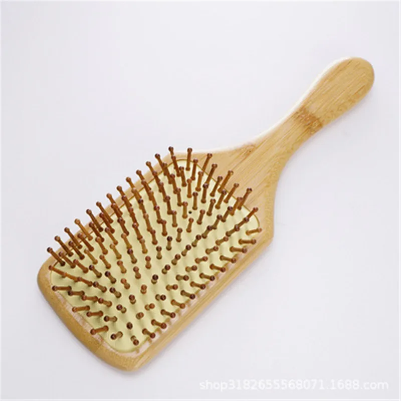 Высококачественная расческа для волос большая бамбуковая щетка S деревянная с