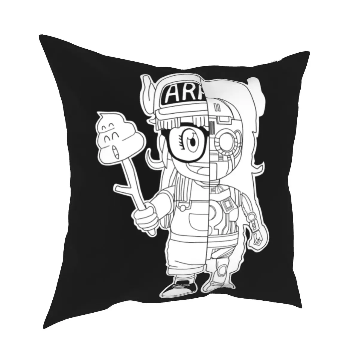 Arale Anatomy Pillowcase Cushion Cover Decorations Dr. Slump Anime Akira Toriyama Manga Throw Pillow Case Cover Bed 18'