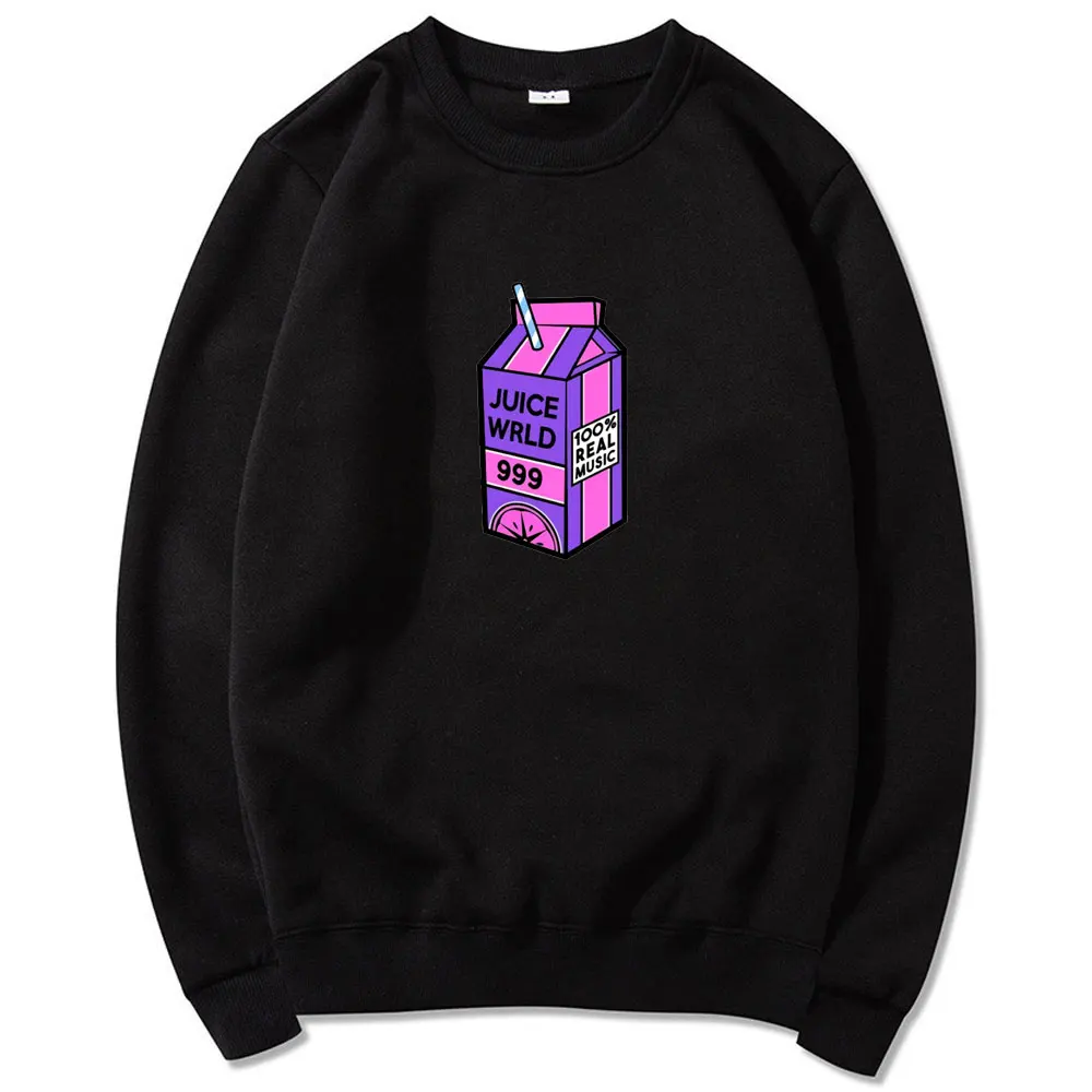 

Fashion JUICE Wrld Sweatshirt Juice Wrld Pattern Print Trap Rap Rainbow Fault Juice World Oversized Man Pullover Sweatshirts