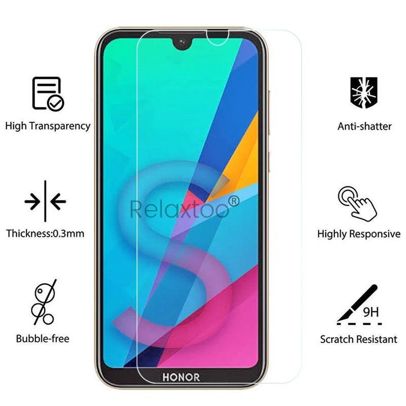 Закаленное стекло на Huawei Honor 8 s защитное стекло безопасность honoer экран Защита s8 huwei hono пленка saver 8 s 9h cam